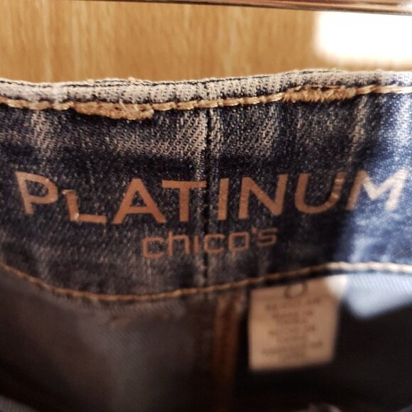 Chico's Womens Platinum Ultimate Fit Jeans 0 (4) - Picture 7 of 11